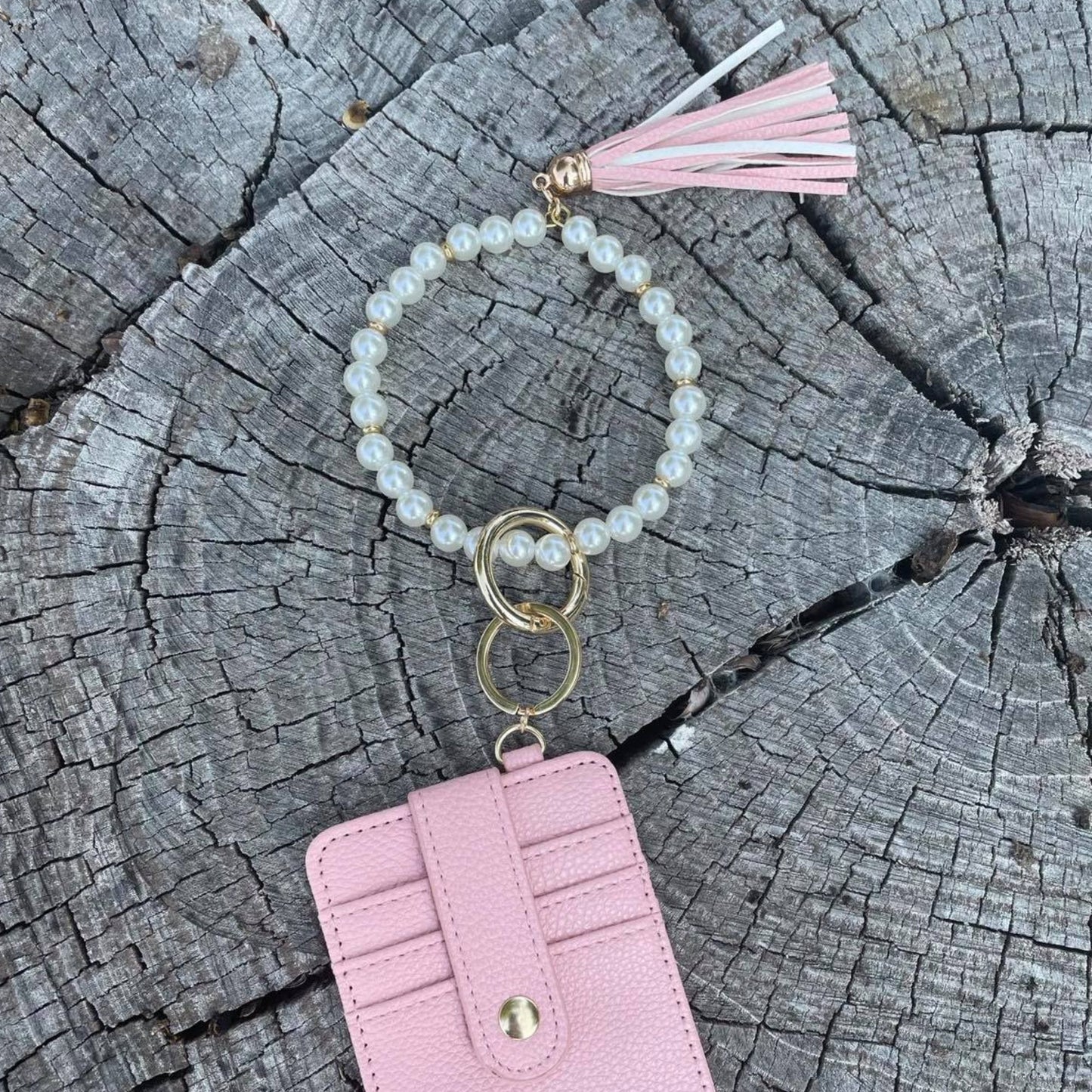 Pink Wallet & Pearl Bracelet Set | Chic Everyday Accessories